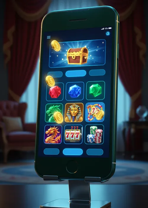 Een overzicht van het gebruiksvriendelijke platform van Blitz Casino met diverse spellen en de stijlvolle blauwtinten